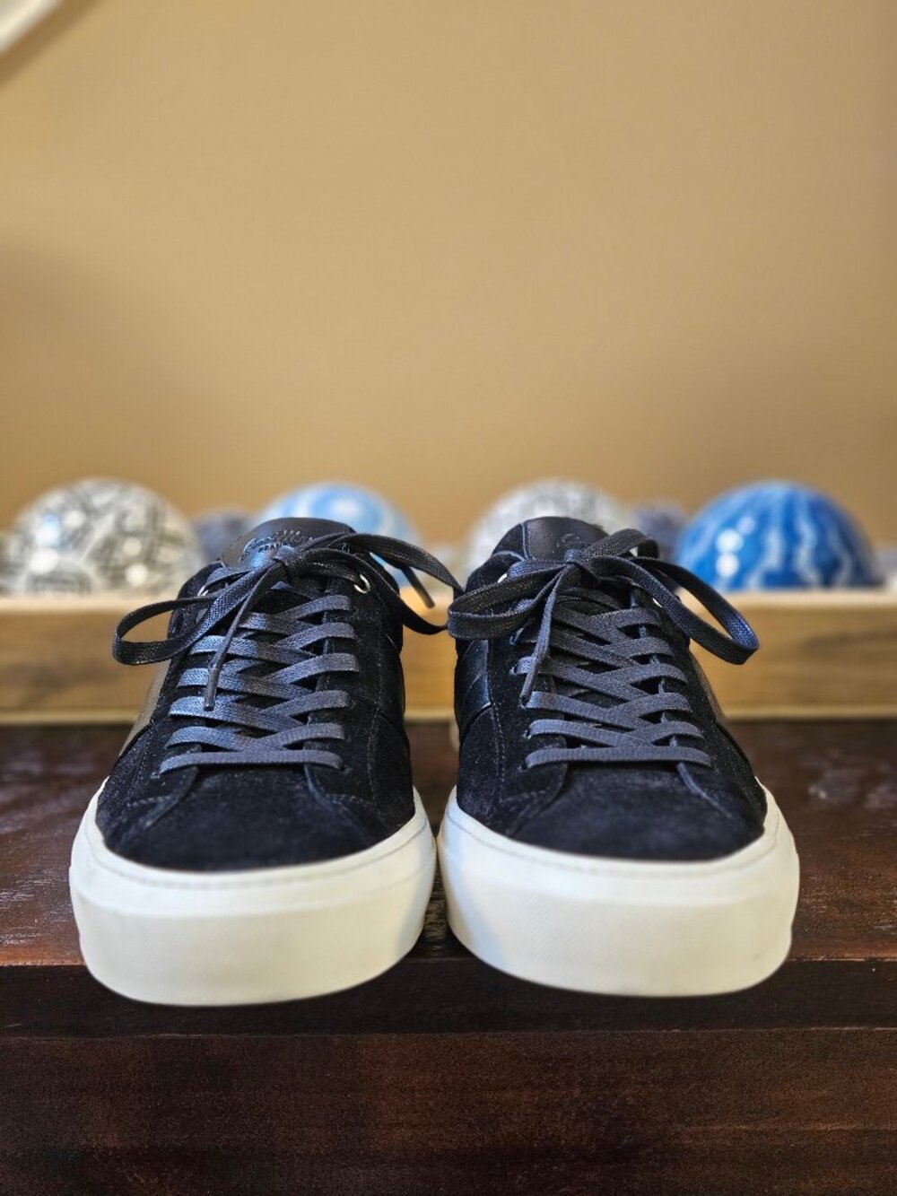 Good Man Brand Men's Midtown Suede Sneakers, Black, Sz 12 - Picture 4 of 14